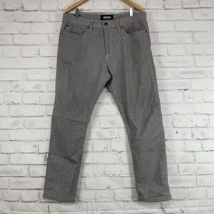 Revtown Pants Men's Size 36x30 Chino Pants Sharp Model Stretch Gray Straight Leg